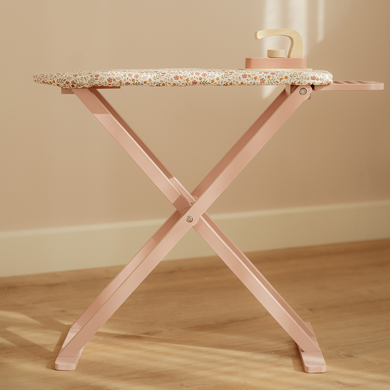 Little Dutch houten strijkplank met strijkijzer roze