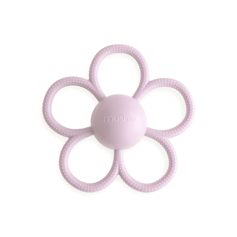 Mushie baby rammelaar Daisy soft lilac - Afbeelding 3
